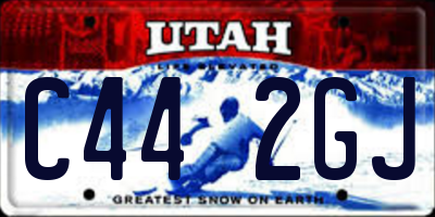 UT license plate C442GJ