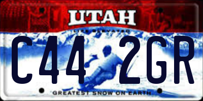 UT license plate C442GR