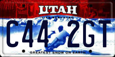 UT license plate C442GT