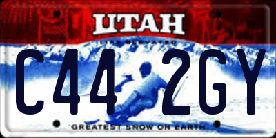 UT license plate C442GY