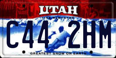 UT license plate C442HM