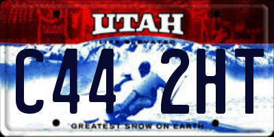 UT license plate C442HT