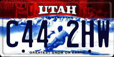 UT license plate C442HW