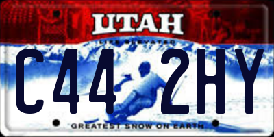 UT license plate C442HY