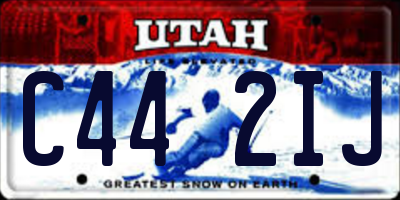 UT license plate C442IJ