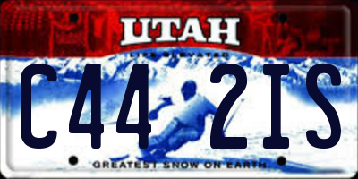 UT license plate C442IS