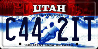 UT license plate C442IT
