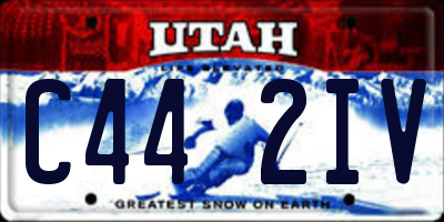 UT license plate C442IV