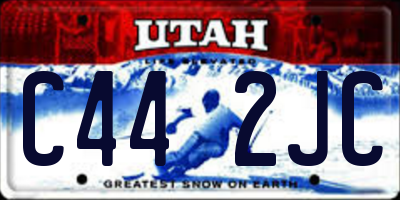 UT license plate C442JC