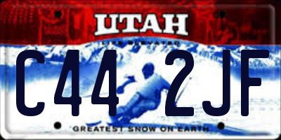 UT license plate C442JF