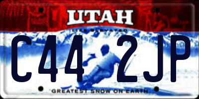 UT license plate C442JP