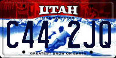 UT license plate C442JQ