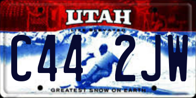 UT license plate C442JW
