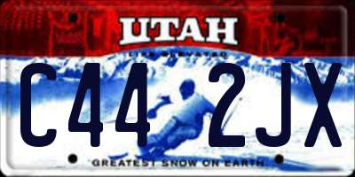 UT license plate C442JX