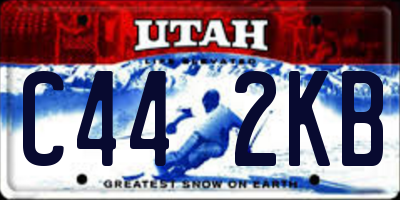 UT license plate C442KB
