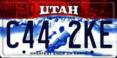 UT license plate C442KE