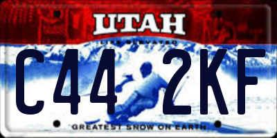 UT license plate C442KF