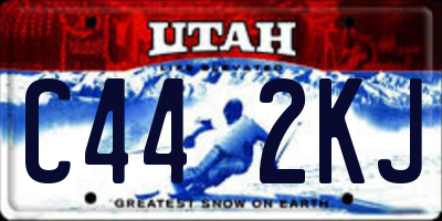 UT license plate C442KJ