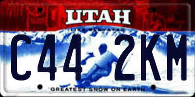 UT license plate C442KM