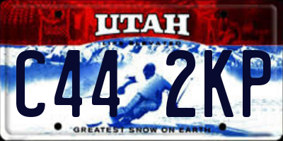 UT license plate C442KP