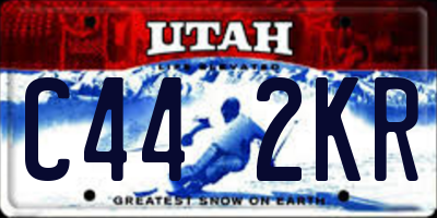 UT license plate C442KR
