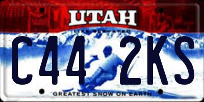 UT license plate C442KS