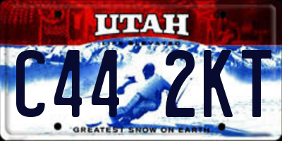 UT license plate C442KT
