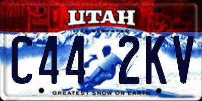 UT license plate C442KV