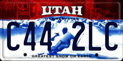 UT license plate C442LC
