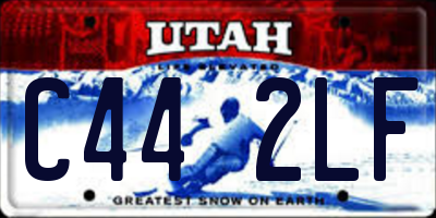 UT license plate C442LF