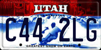 UT license plate C442LG