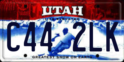 UT license plate C442LK