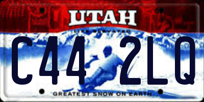 UT license plate C442LQ