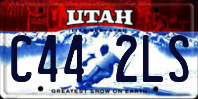 UT license plate C442LS