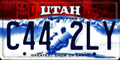 UT license plate C442LY