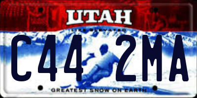 UT license plate C442MA