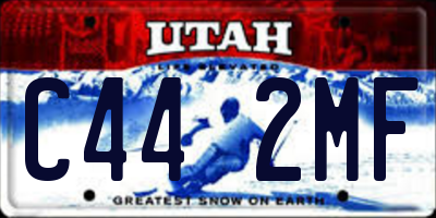 UT license plate C442MF