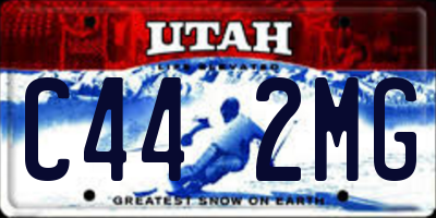 UT license plate C442MG
