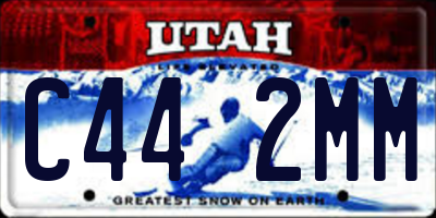 UT license plate C442MM