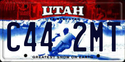 UT license plate C442MT