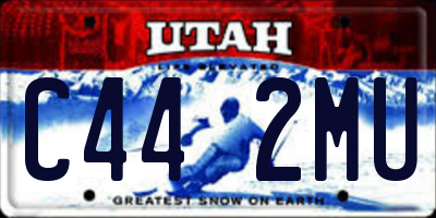 UT license plate C442MU