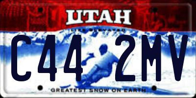 UT license plate C442MV