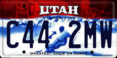 UT license plate C442MW