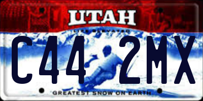 UT license plate C442MX