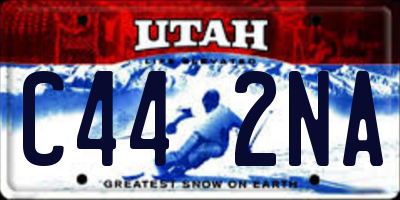 UT license plate C442NA