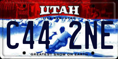 UT license plate C442NE