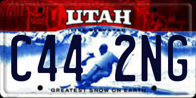 UT license plate C442NG