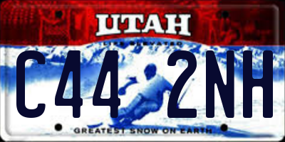 UT license plate C442NH