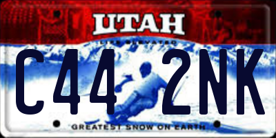 UT license plate C442NK