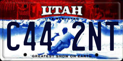 UT license plate C442NT
